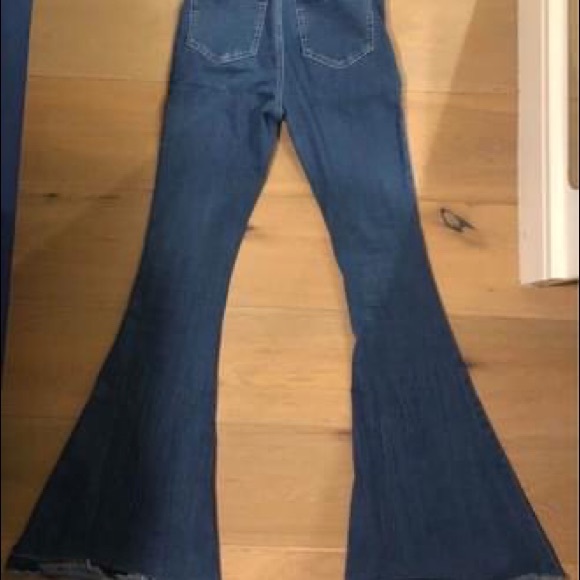 Jeans High waisted raw hem flare/bell bottom size: XS - Picture 4 of 8